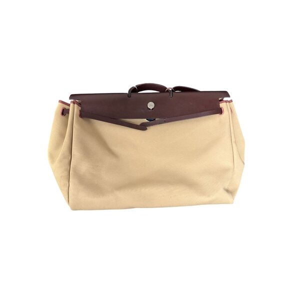 Hermès Herbag Zip cabine bag Paris Made In France Canvas & Leather Herbag  With - Picture 1 of 16